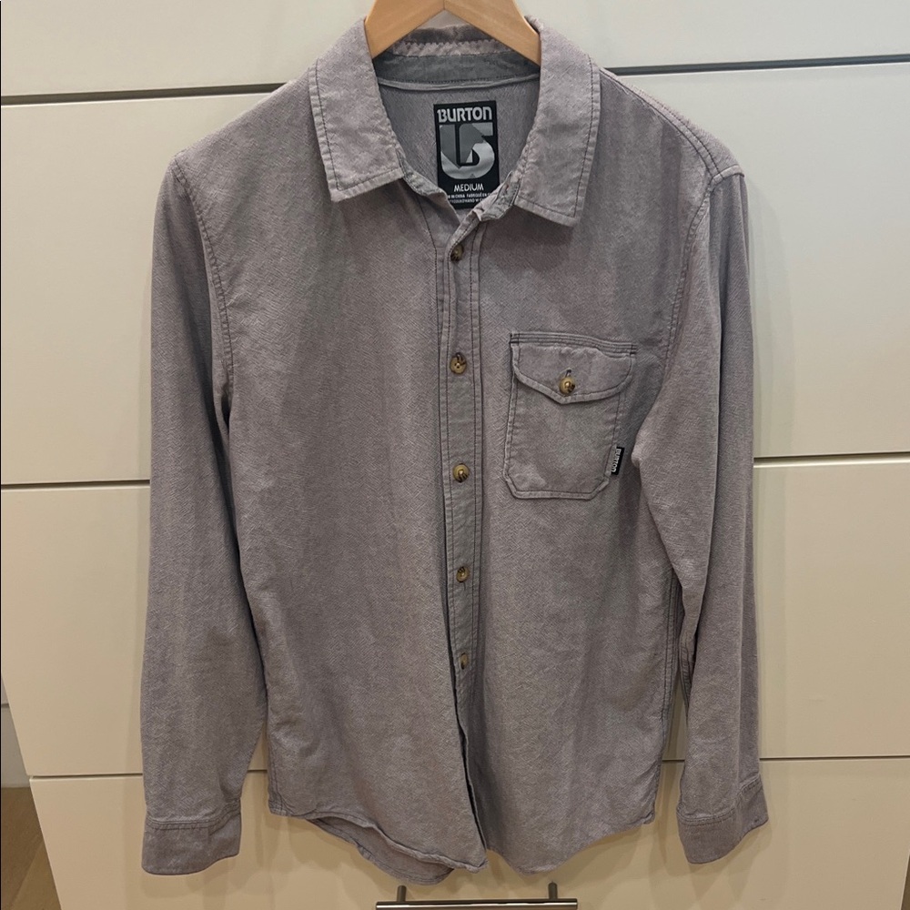 Burton Casual Gray Button-Down Shirt